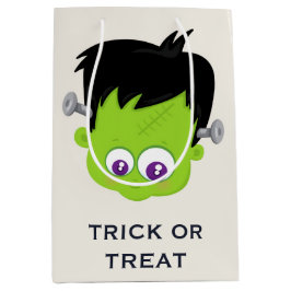 Cute Grönt Frankenstein Monster ansikte Halloween
