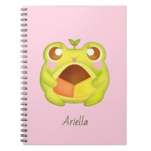 Cute Grönt Frog Holding Mexican Polvoron Cookie