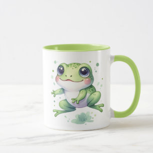 Cute Grönt Frog Mugg