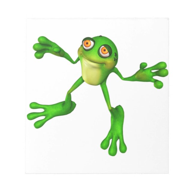 Cute Grönt Froggy Anteckningsblock (Framsida)