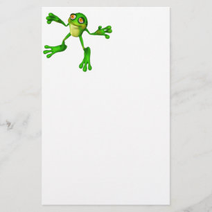 Cute Grönt Froggy Brevpapper