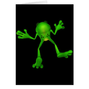Cute Grönt Froggy Hälsningskort