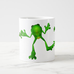 Cute Grönt Froggy Jumbo Mugg