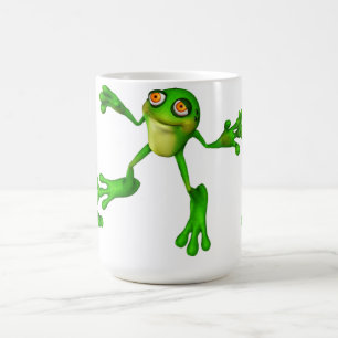 Cute Grönt Froggy Kaffemugg