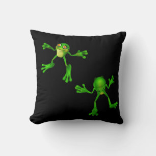 Cute Grönt Froggy Kudde