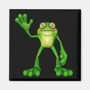 Cute Grönt Froggy Magnet