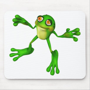 Cute Grönt Froggy Musmatta