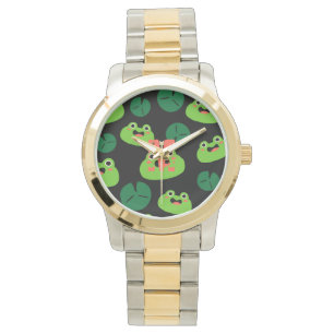 Cute Grönt Frogs Armbandsur