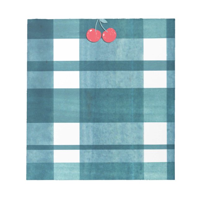 Cute grönt gingham anteckningsblock (Framsida)