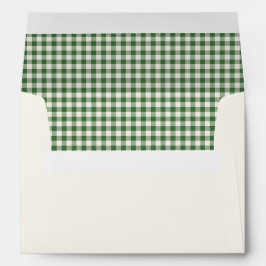 Cute Grönt Gingham Plade Julmatchning