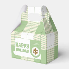 Cute Grönt Gingham Play Helgdag Presentaskar