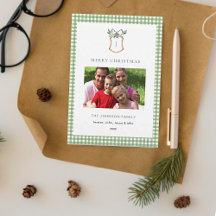 Cute Grönt Gingham Play Monogrammed Jul
