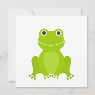 Cute grönt groda inbjudningar