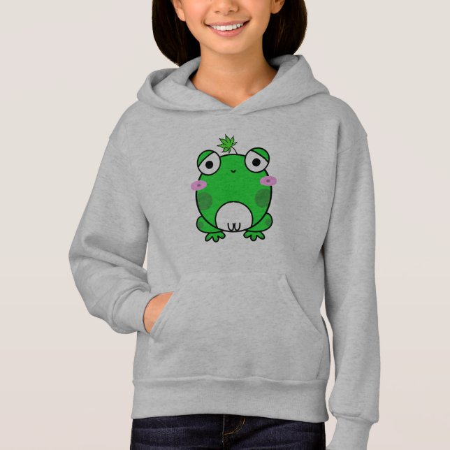 Cute Grönt groda T Shirt (Framsida)