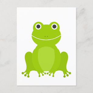 Cute grönt groda vykort