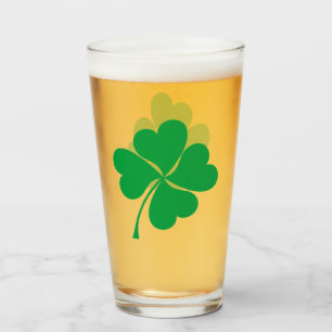 Cute Grönt Lucky 4 löv hjärta Klöver shamrock Glaskopp