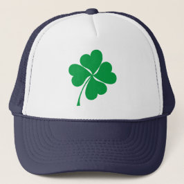 Cute Grönt Lucky 4 löv hjärta Klöver shamrock Keps