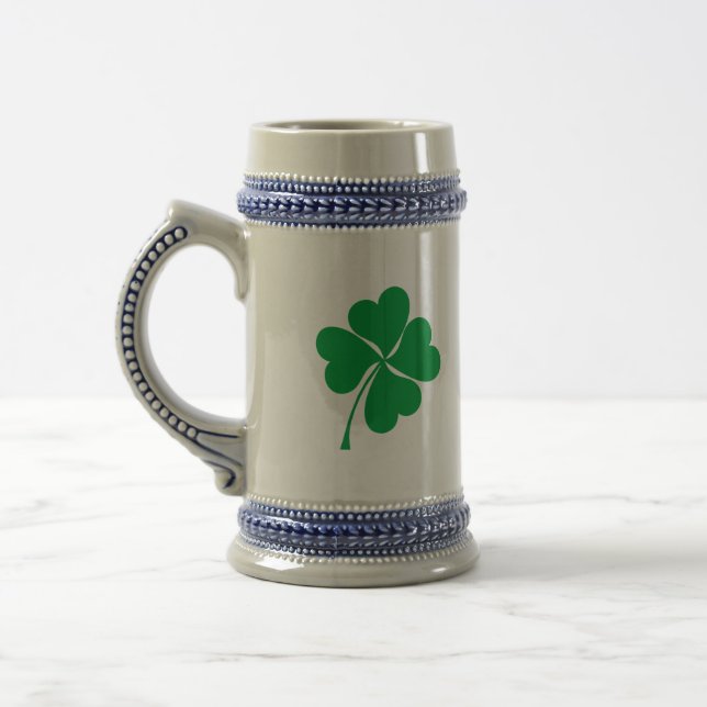 Cute Grönt Lucky 4 löv hjärta Klöver shamrock Sejdel (Vänster)