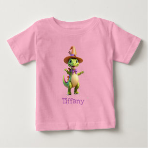 Cute grönt magician dinosaur t shirt
