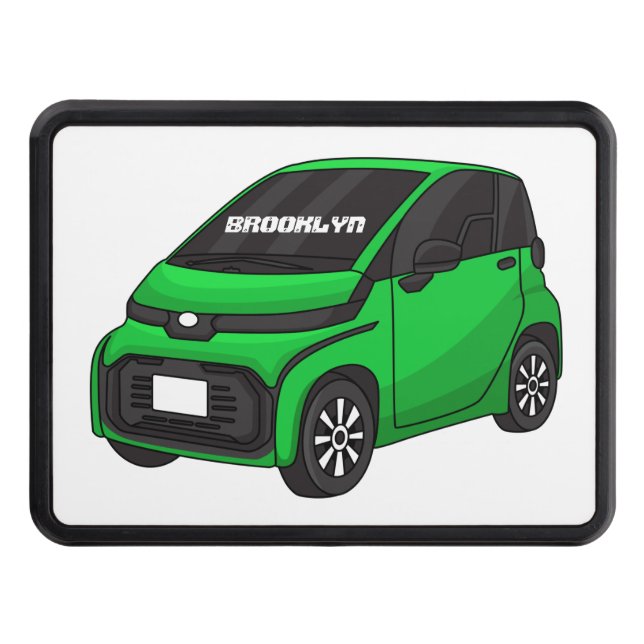 Cute grönt - mikrobil dragkroksskydd (Framsidan)