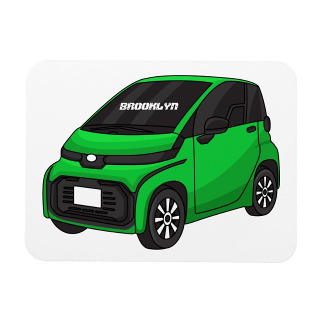 Cute grönt - mikrobil magnet (Horisontell)
