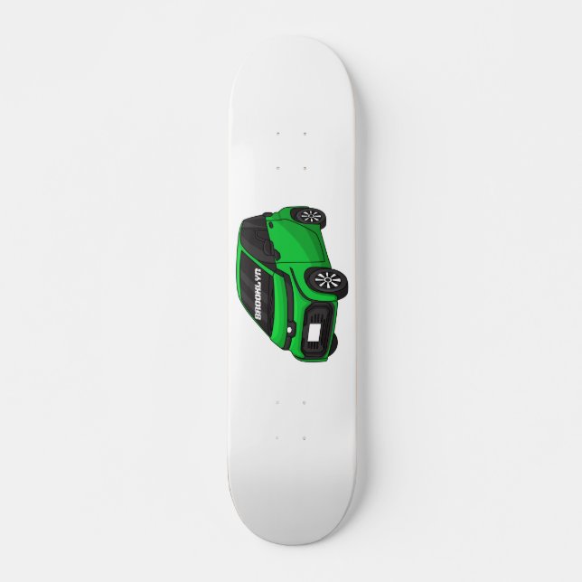 Cute grönt - mikrobil mini skateboard bräda 18,5 cm (Framsida)