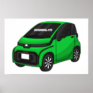 Cute grönt - mikrobil poster