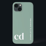 Cute Grönt Monogram<br><div class="desc">Personligen iphone case kombinerar stil och fungerar, skapar det som ett måste för alla som söker iphone case sött och unikt. Designad för dem som kärlek iphone case sött girig och iphone case söt rosa, lägger fodral till lite elegans till din enhet. Perfekt för söt skolförråd och back to school...</div>