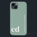 Cute Grönt Monogram<br><div class="desc">Personligen iphone case kombinerar stil och fungerar, skapar det som ett måste för alla som söker iphone case sött och unikt. Designad för dem som kärlek iphone case sött girig och iphone case söt rosa, lägger fodral till lite elegans till din enhet. Perfekt för söt skolförråd och back to school...</div>