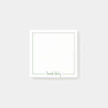 Cute Grönt Monogram Fullt Namn