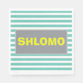 Cute-grönt och gult Stripe-blöjor Pappersservett