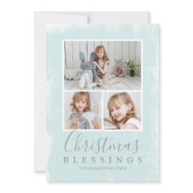 Cute Grönt Photo Collage Religiösa jul