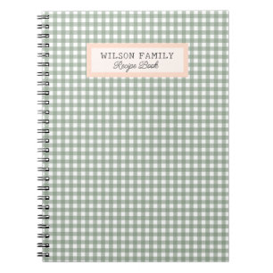 Cute Grönt Pput Personlig Family Recipe Bok Anteckningsbok