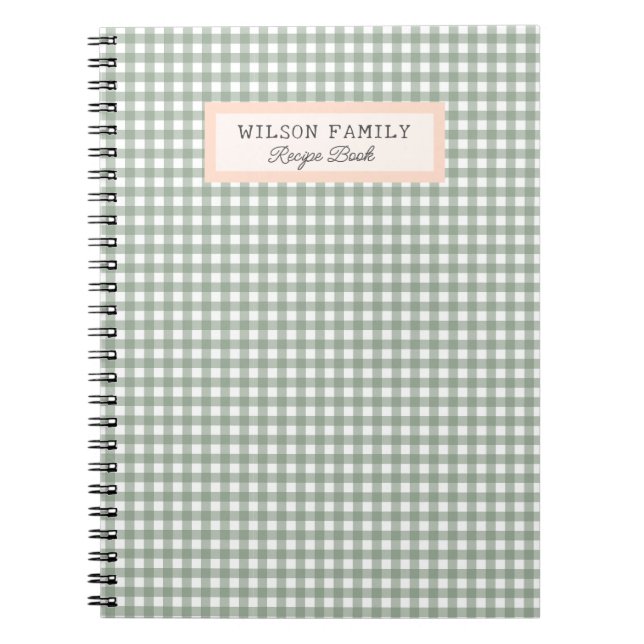 Cute Grönt Pput Personlig Family Recipe Bok Anteckningsbok (Framsidan)