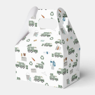 Cute Grönt Recycling Lastbil Kids Fordon Birthday Presentaskar