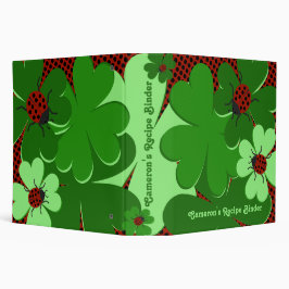 Cute Grönt Red Ladybug Klöver Löv Namn