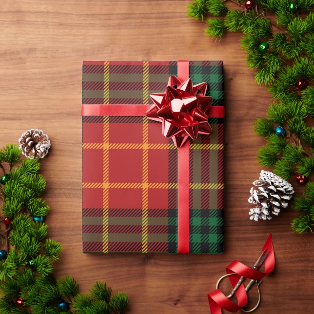 Cute Grönt Red Mönster Play-jul Presentpapper (Julgåva)