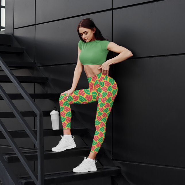Cute Grönt Retro Gym Yoga Women Tight Leggings (Skapare uppladdad)