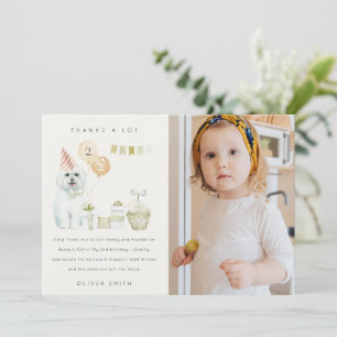 Cute Grönt Rust-Hund vid alla åldrar, födelsemotta Tack Kort