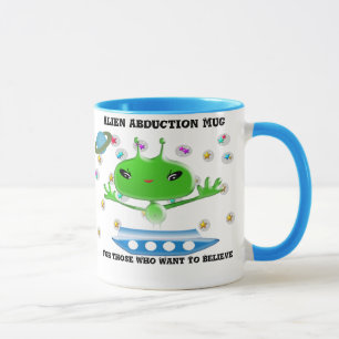 Cute Grönt Rymden Utomjordingar med Space Frakt Mugg