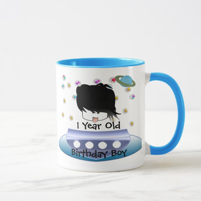 Cute Grönt Rymden Utomjordingar med Space Frakt Mugg (Höger)