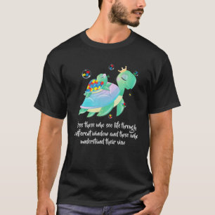 Cute Grönt Sea Turtle Puzzle Biet Autistic Kid M T Shirt