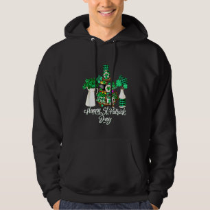 Cute Grönt Shamrock Decor with Lycklig St Patricks Hoodie