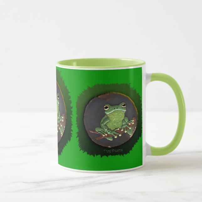 Cute Grönt Träd Frog Animal-älskare Gift Mugg (Höger)