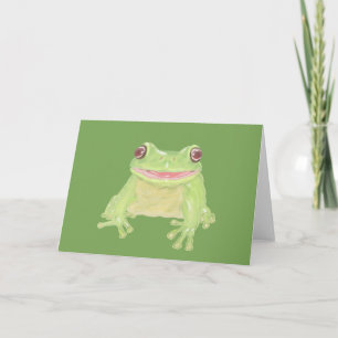 Cute Grönt Träd Frog - genomskinlig. Kort
