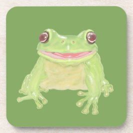 Cute Grönt Träd Frog - transparent. Underlägg