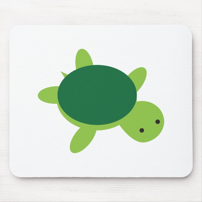 Cute Grönt Turtle Musmatta (Framsidan)