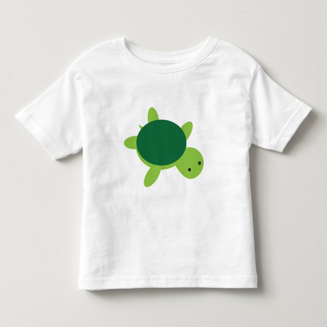 Cute Grönt Turtle Tröja (Framsida)