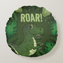 Cute Grönt Tyrannosaurus Rex Dinosaur & Roar Text