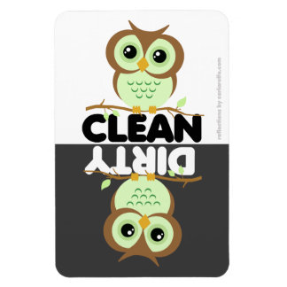 Cute Grönt Uggla Dishwasher Magnet